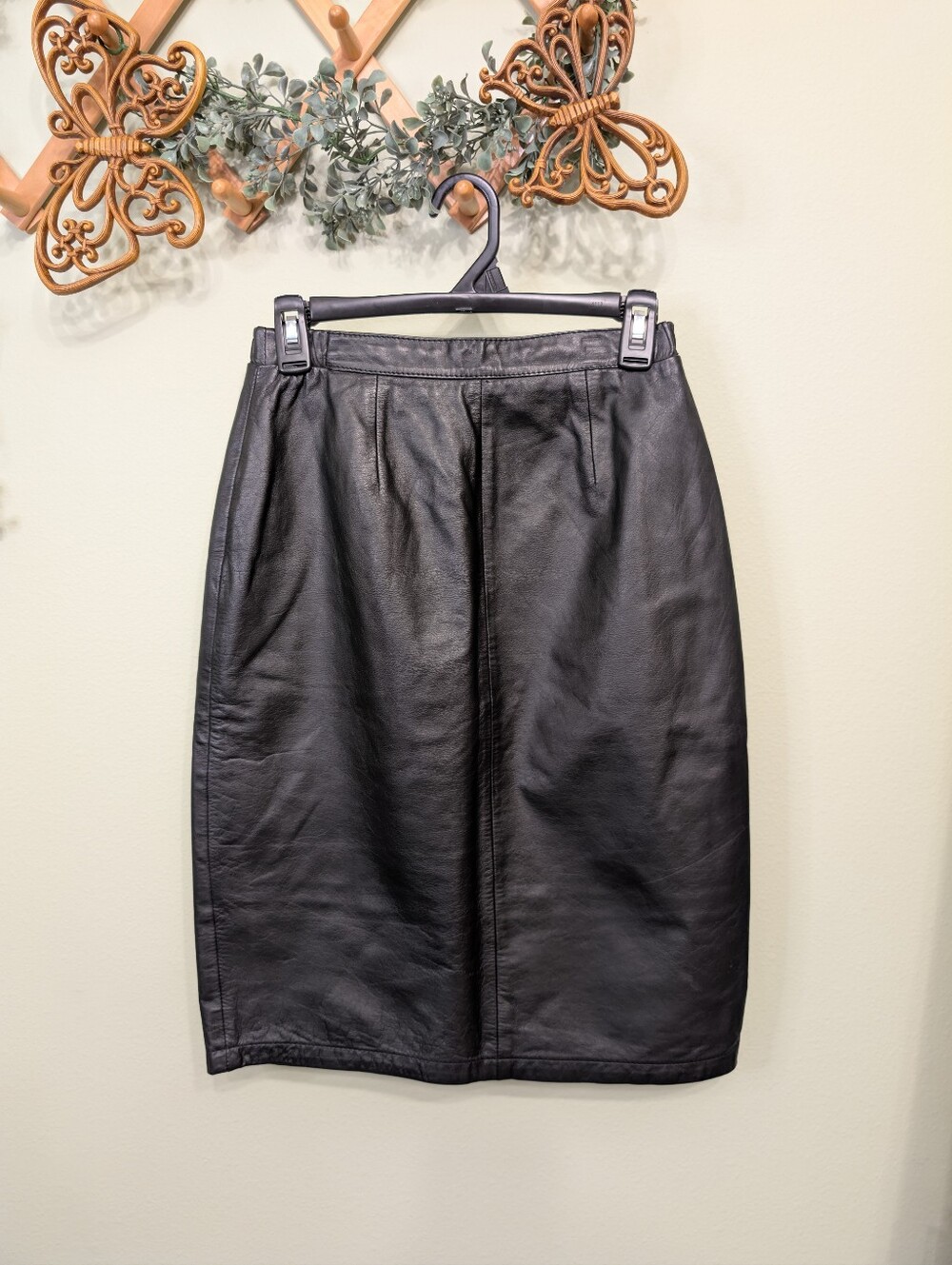 Genuine Leather Pencil Skirt